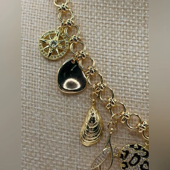 NEW Original Gold Plated Charm Necklace with Leopard Heart Made by Me :) - Picture 5 of 6